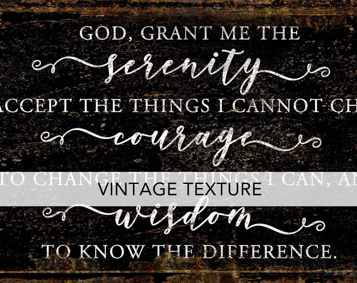 Modern Farmhouse Wall Decor Serenity Prayer Sign Religious Christian Art For Living Room Primitive Rustic Country Canvas Entryway Print