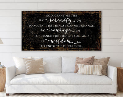 Modern Farmhouse Wall Decor Serenity Prayer Sign Religious Christian Art For Living Room Primitive Rustic Country Canvas Entryway Print