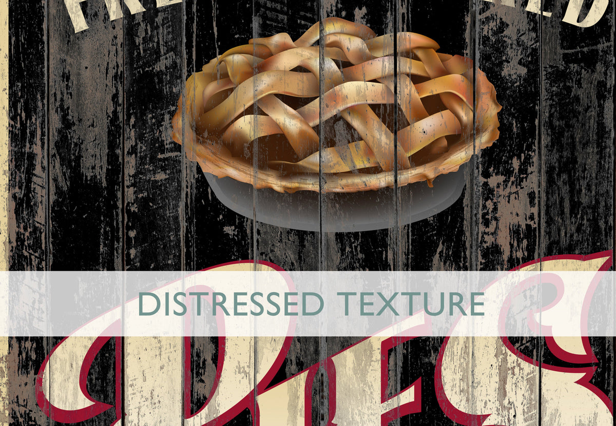 Rustic Kitchen Wall Decor, Freshly Baked Pies Bakery Sign Dining Room Decor, Farmhouse Wall Decor Primitive Country Shabby Art Canvas Print