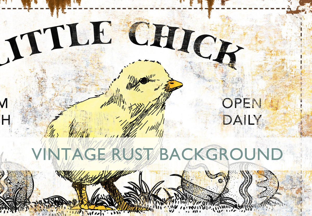 Rustic Little Chick Easter Spring Farmers Market Sign Modern Farmhouse Wall Decor Vintage Seasonal Decoration Gallery Canvas Artwork Print