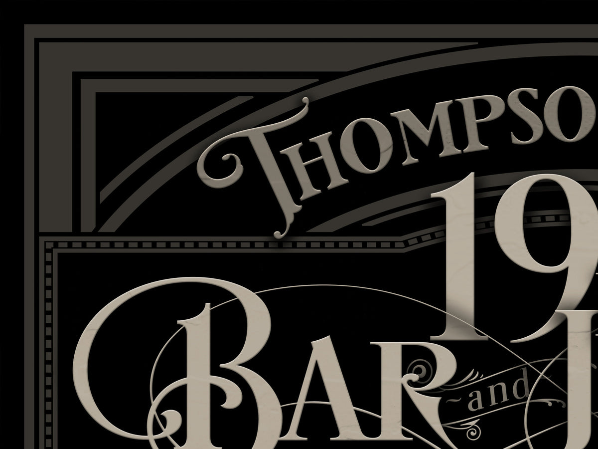 Aeticon Canvas 19th Hole Bar Sign 2 | Personalized 19th Hole Sign | Golf Sign Style Two | Aluminum Golf Sign | Golf Lounge Sign | Metal Print