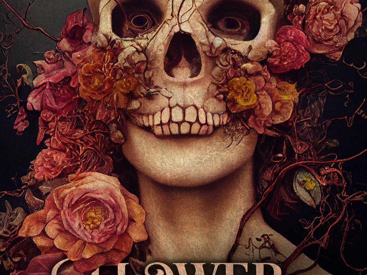 Aeticon Canvas Sugar Skull | Skull Decor Sign | Spring Sign | Sugar Skull Sign | Flower Sign | Springtime Sign | Metal Print