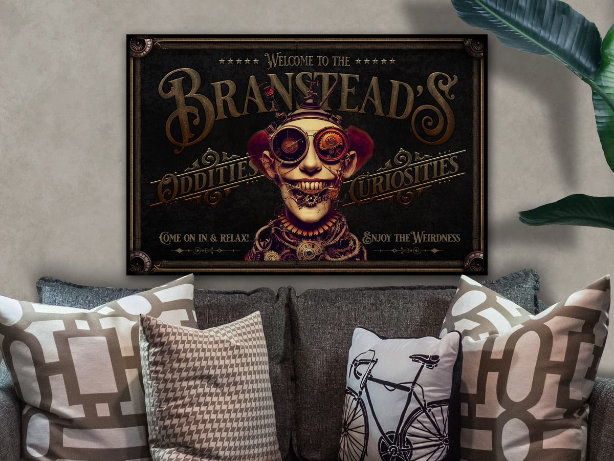 Aeticon Canvas Steampunk | Steampunk Decor | Steampunk Personalized with Last Name | Steampunk Wall Art | Steampunk Wall Decor | Steampunk Game Room