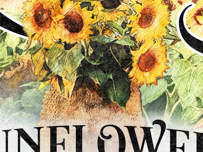 Aeticon Canvas Sunflower Sign Name | Spring Sunflower Sign | Cute Sunflower Decor | Spring Home Decor | Spring Wall Decor | Rustic Spring Decor