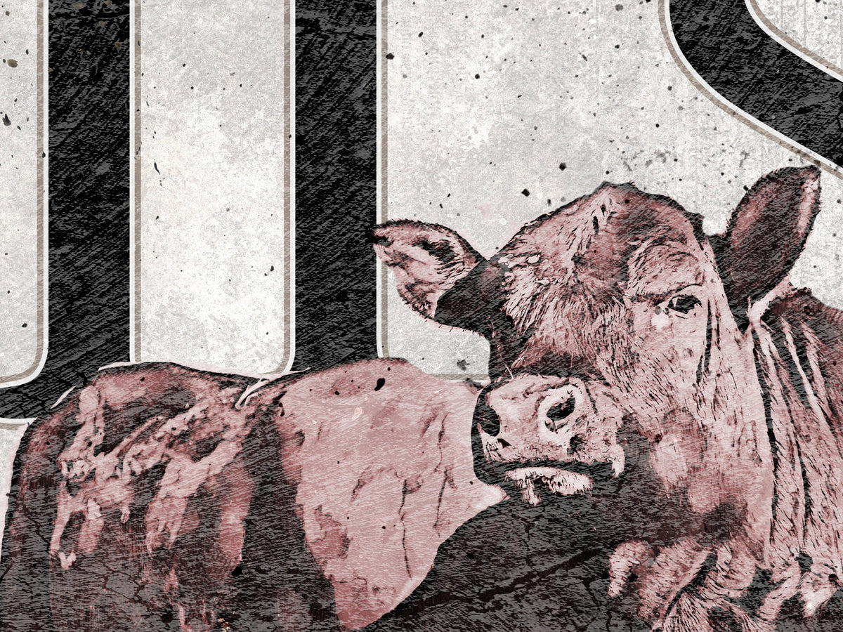Aeticon Canvas Ranch Sign | Red Angus Cattle Sign | Red Angus Sign | Cow Print | Cattle Wall Art | Custom Farm Sign | Custom Ranch Sign | Farmhouse Sign