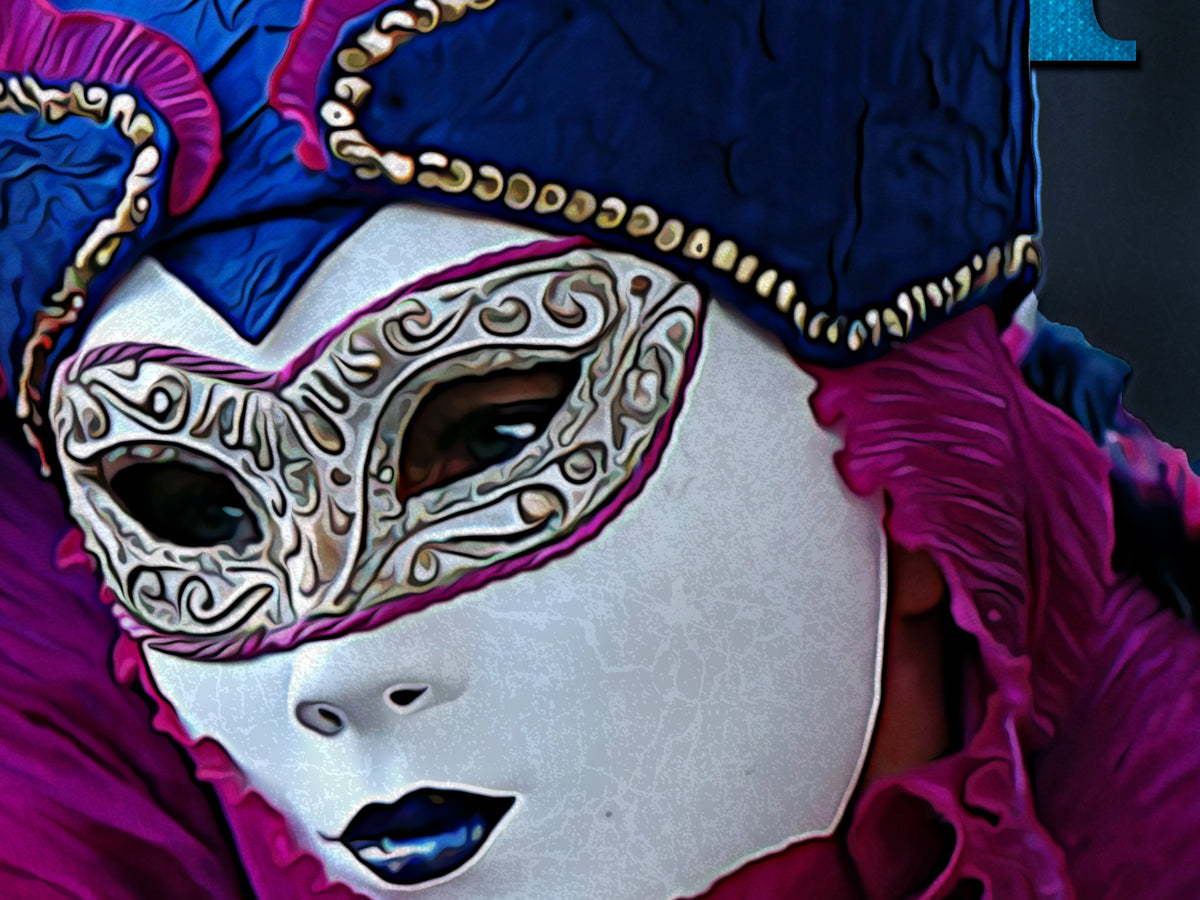 Aeticon Canvas Mardi Gras Mask Decor | Mardi Gras Decorations | Mardi Gras Decor Sign | Urban Rust Mardi Gras | Distressed Mardi Gras 2023