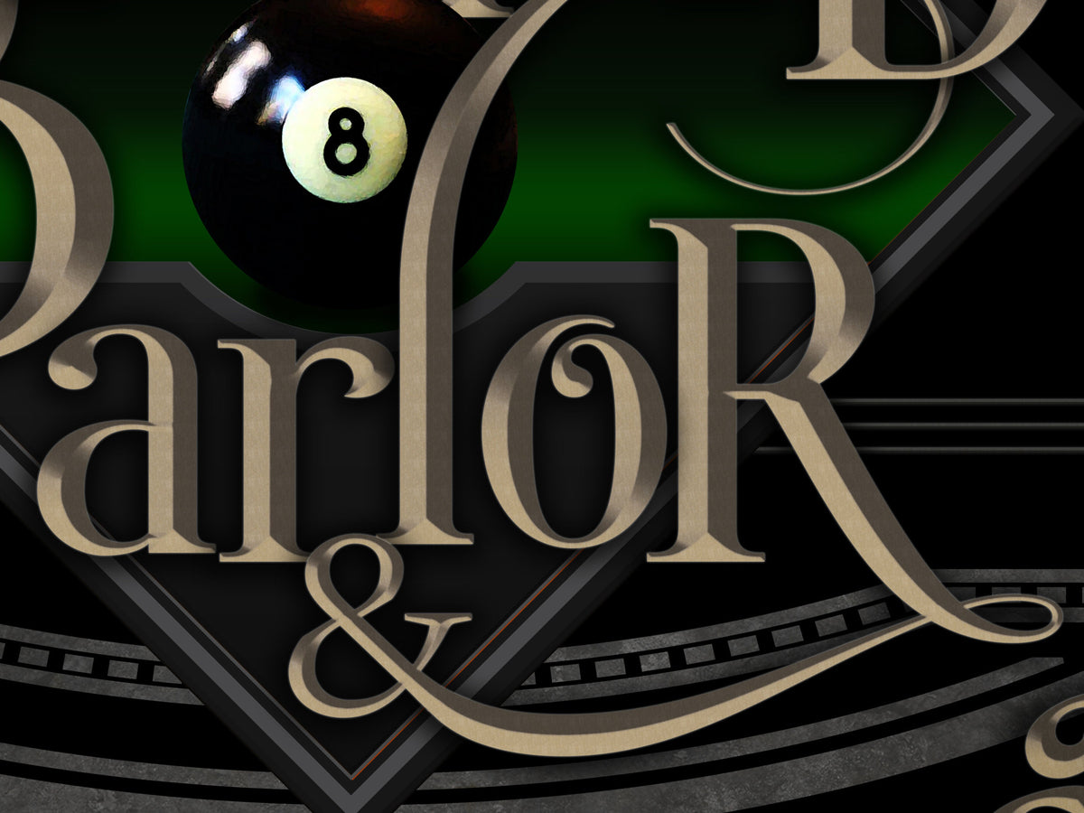 Aeticon Canvas Personalized Billiards Sign | Last Name Pool Hall | Basement Bar Speakeasy Lounge | Rustic Modern Farmhouse Wall Decor | Billiard Parlor