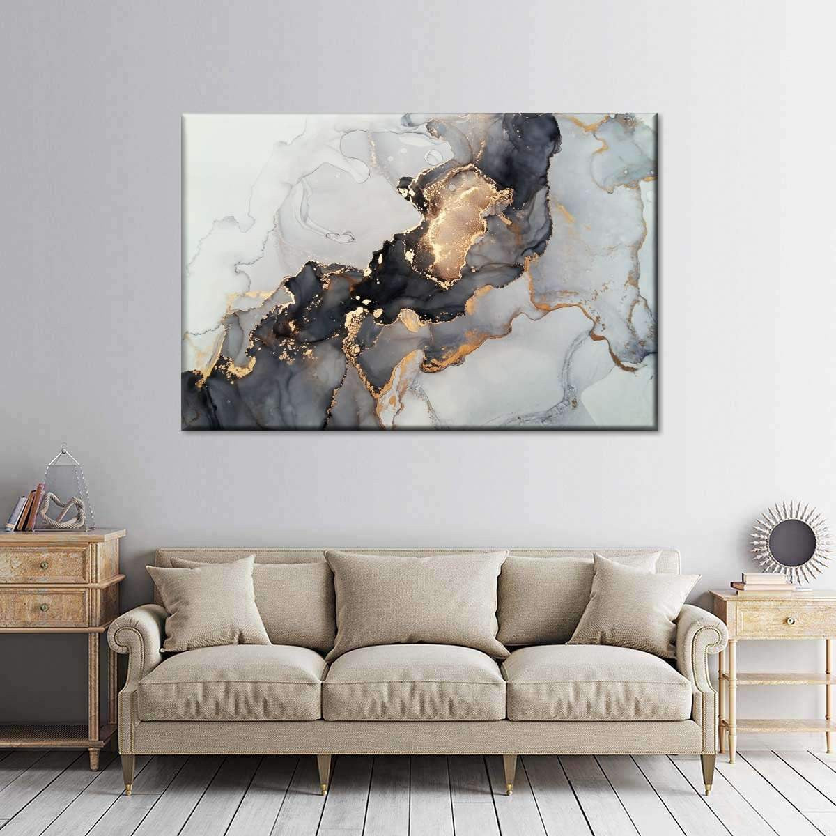 Striking Gold Abstract Multi Canvas Wall Art Ideas, Multi Piece Panel Canvas Home Decor Housewarming Gift Ideas Framed Prints, Canvas