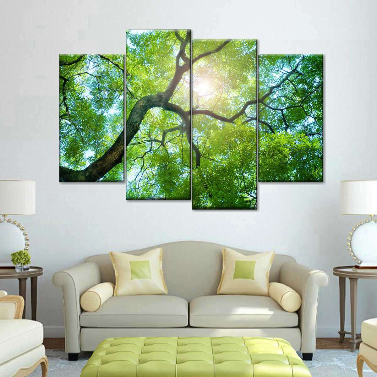 Sunny Canopy Multi Canvas Wall Art Ideas, Multi Piece Panel Canvas Home Decor Housewarming Gift Ideas Framed Prints, Canvas