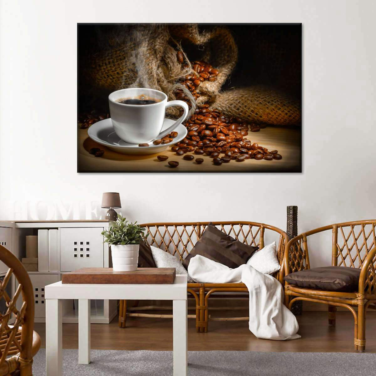 Coffee Lover Morning Coffee Freshly Brewed Multi Canvas Wall Art Ideas, Multi Piece Panel Canvas Home Decor Housewarming Gift Ideas Framed Prints, Canvas