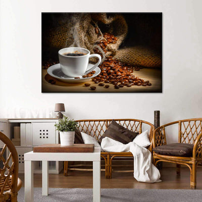Coffee Lover Morning Coffee Freshly Brewed Multi Canvas Wall Art Ideas, Multi Piece Panel Canvas Home Decor Housewarming Gift Ideas Framed Prints, Canvas
