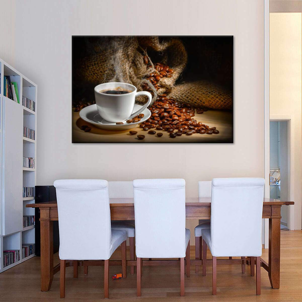 Coffee Lover Morning Coffee Freshly Brewed Multi Canvas Wall Art Ideas, Multi Piece Panel Canvas Home Decor Housewarming Gift Ideas Framed Prints, Canvas
