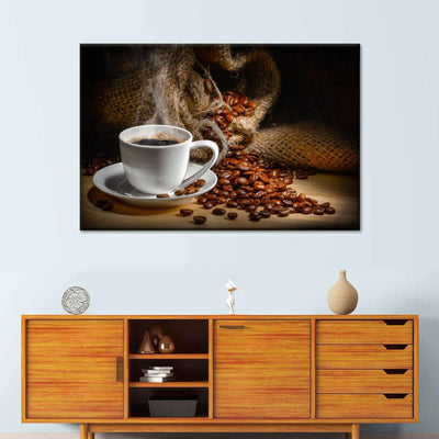Coffee Lover Morning Coffee Freshly Brewed Multi Canvas Wall Art Ideas, Multi Piece Panel Canvas Home Decor Housewarming Gift Ideas Framed Prints, Canvas