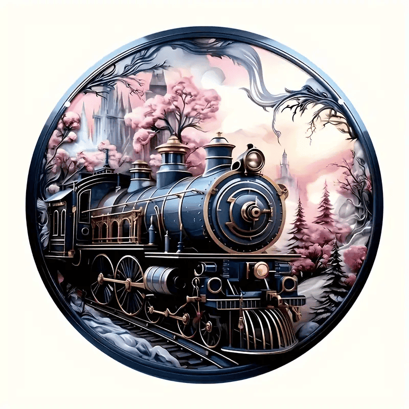 Acrylic Dyeing Sun Catcher Window Train 3d Visual Effect Pattern Window Hanging