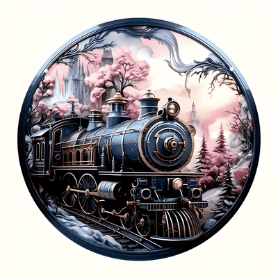 Acrylic Dyeing Sun Catcher Window Train 3d Visual Effect Pattern Window Hanging