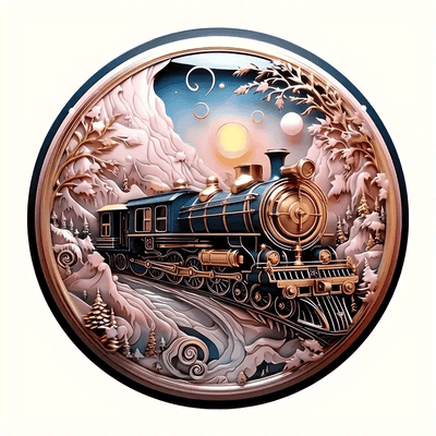 Acrylic Dyeing Sun Catcher Window Train 3d Visual Effect Pattern Window Hanging
