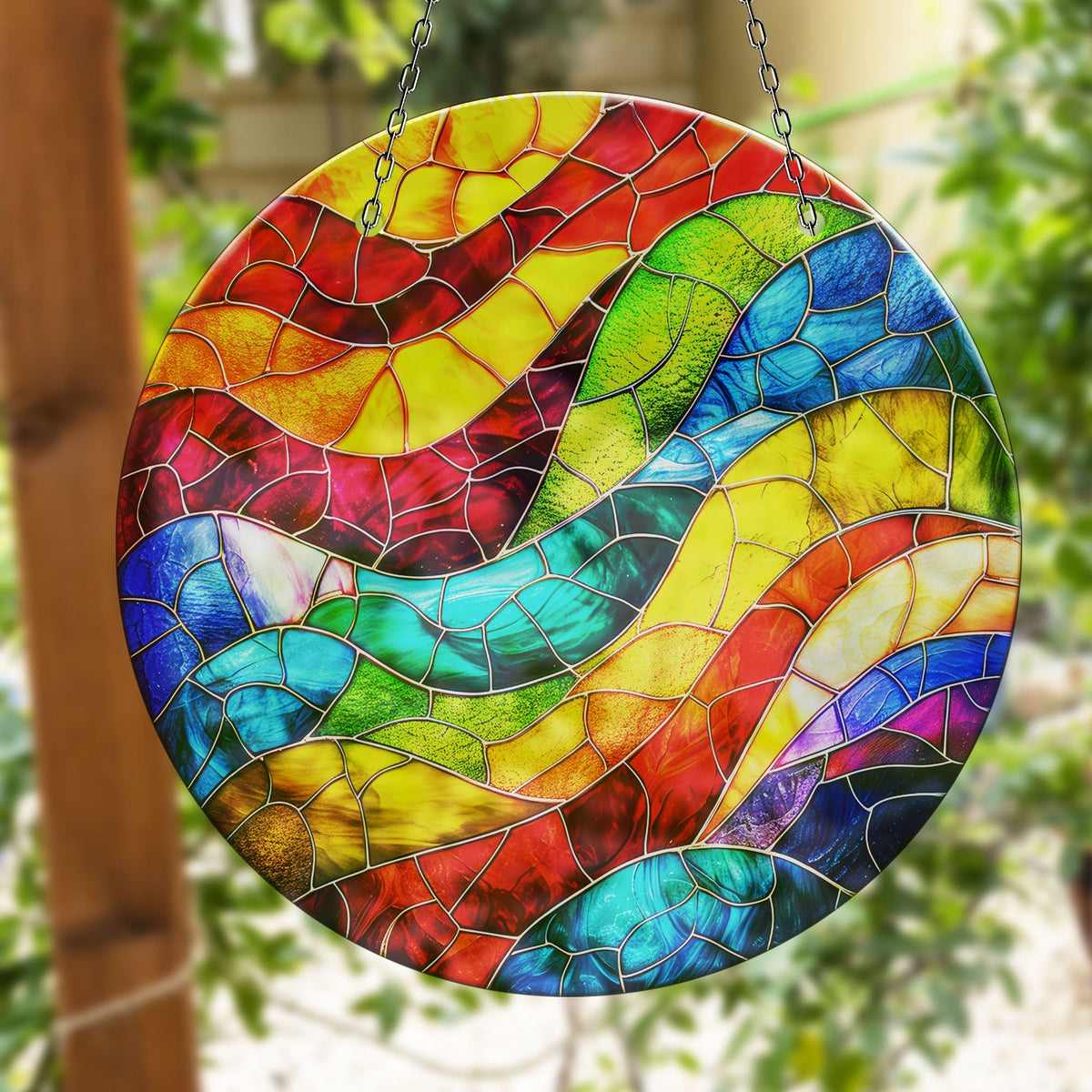 Colored Stained Decor Faux Stained Glass Suncatcher Window Hanging Home Decor Sun Catcher Gift Idea