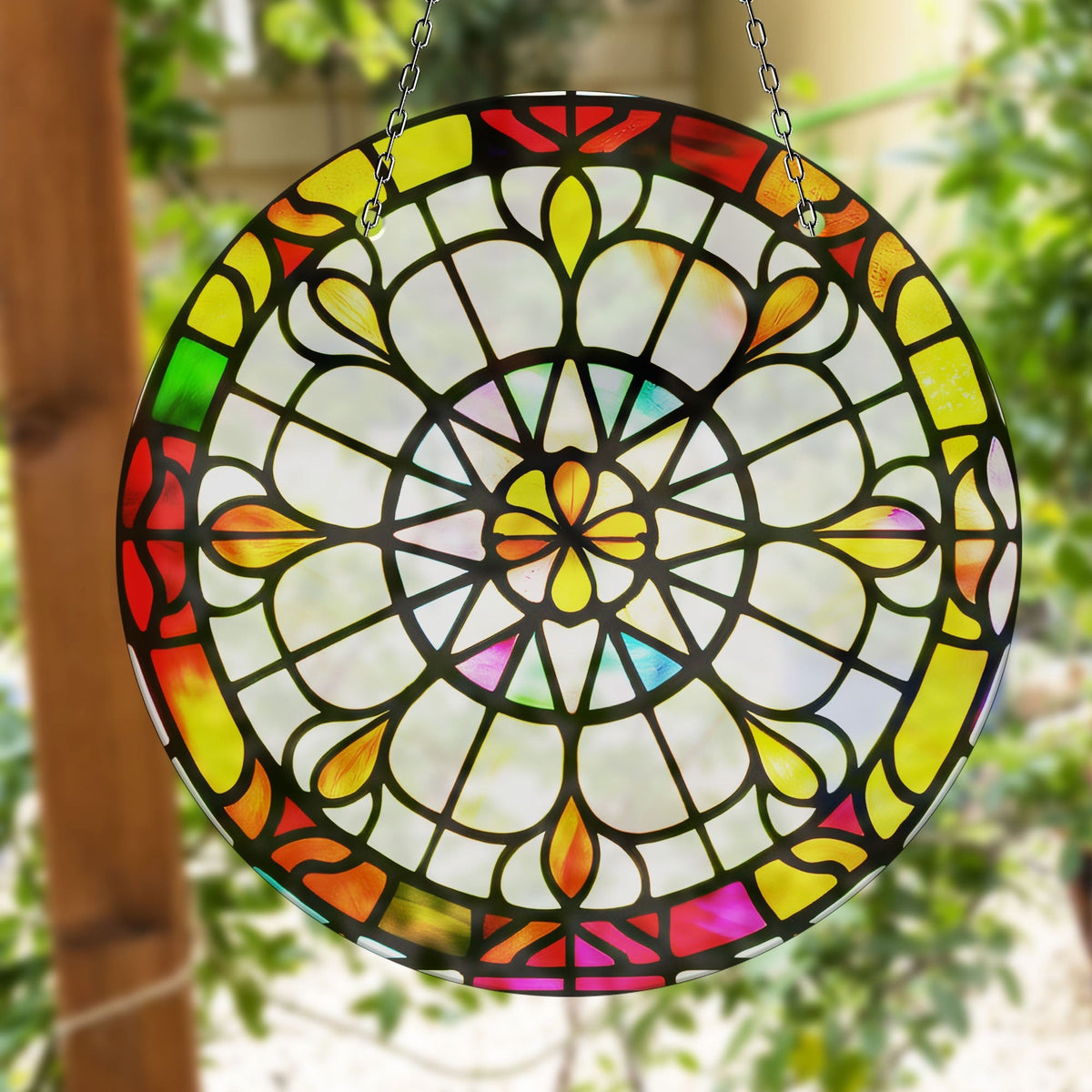 Stained Design Faux Stained Glass Suncatcher Window Hanging Home Decor Sun Catcher Gift Idea Decor