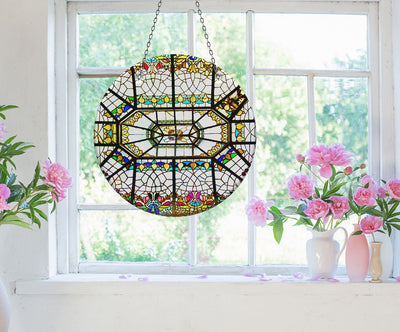 Stained Design Faux Stained Glass Suncatcher Window Hanging Home Decor Sun Catcher Gift Idea