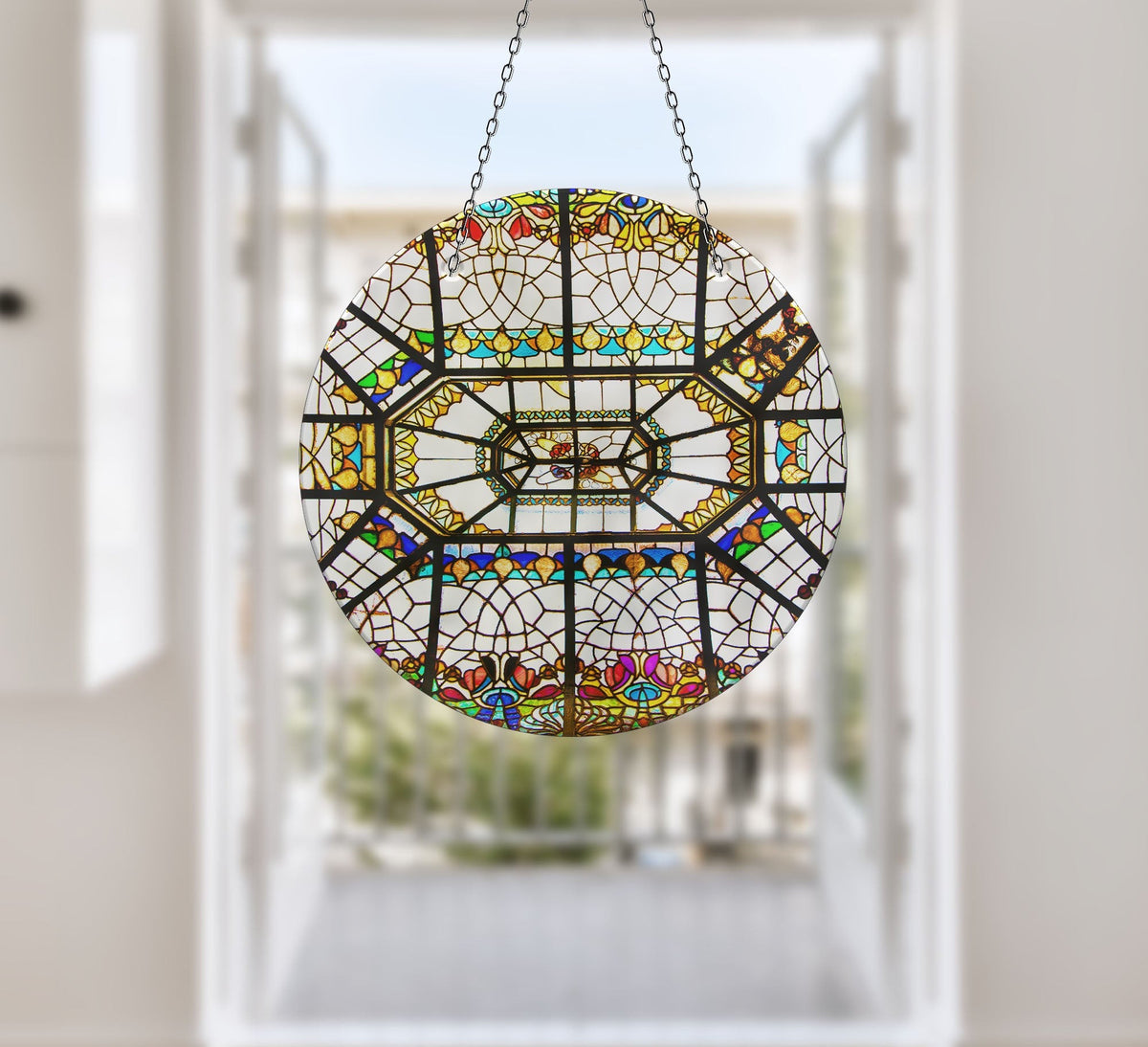 Stained Design Faux Stained Glass Suncatcher Window Hanging Home Decor Sun Catcher Gift Idea