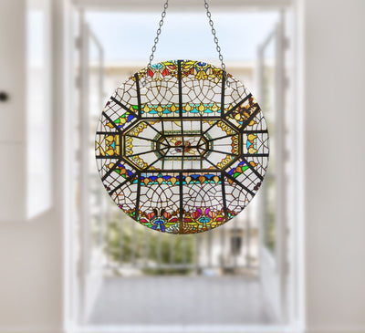 Stained Design Faux Stained Glass Suncatcher Window Hanging Home Decor Sun Catcher Gift Idea