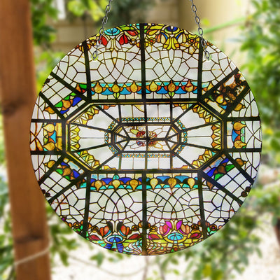 Stained Design Faux Stained Glass Suncatcher Window Hanging Home Decor Sun Catcher Gift Idea