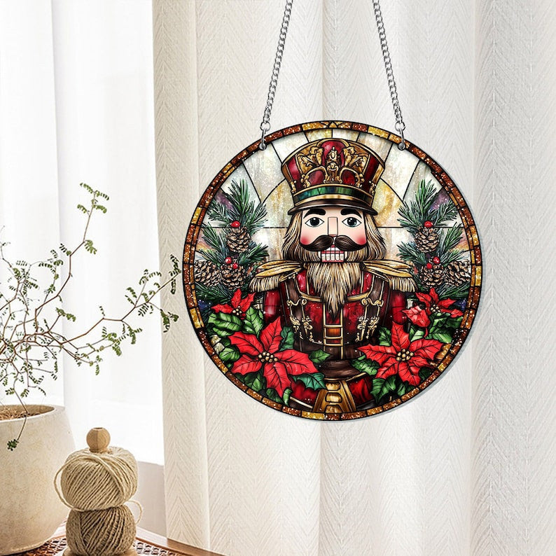 Nutcracker Suncatcher Ornament, Nutcracker Ballet Acrylic Ornament Window Hanging, Christmas Nutcracker Wall Art Home Decor, Nutcracker Gift