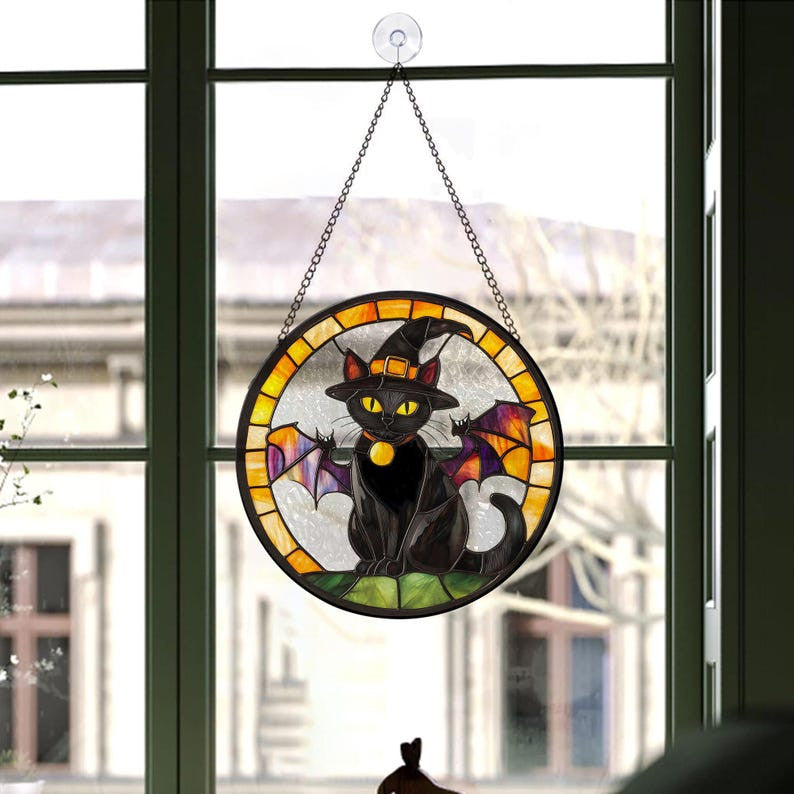 Yellow Suncatcher Honeycomb Faux Stained Glass Home House Decor, Beehive and Flower Faux Faux Stained Glass Suncatcher, Bees Window Hanging