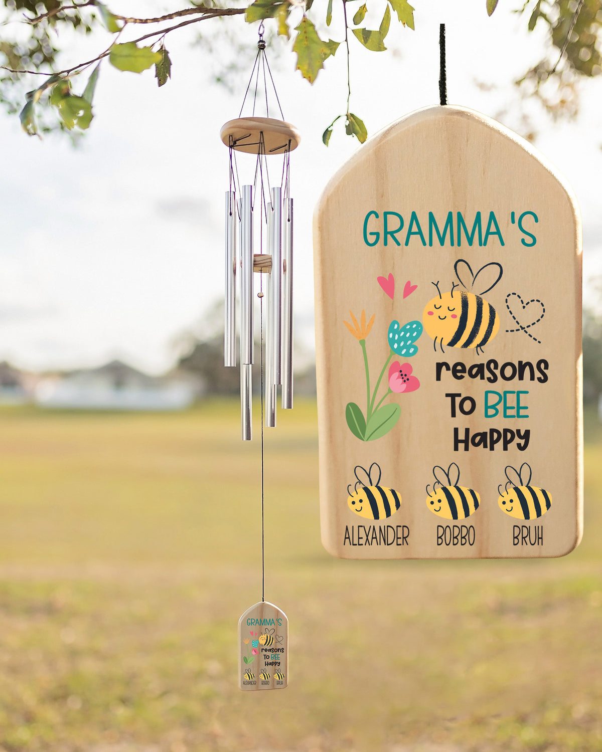 Personalized Wind Chimes Gift, Gramma Gift Chime, Mother's Day Gift, Personalized Gift, Grandparent's Day Gift, Gift for Gramma