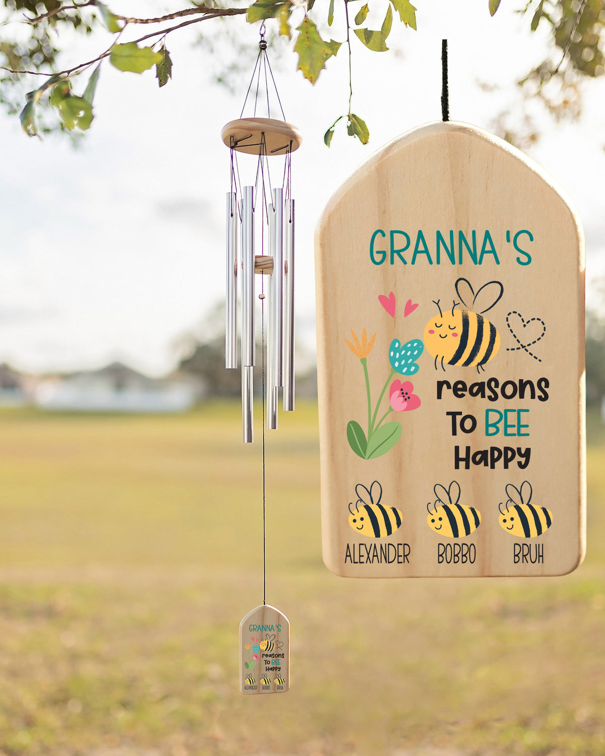 Gift for Granna, Personalized Wind Chimes, Granna Gift, Mothers Day, Mother's Day Gift, Personalized Gift, Grandparent's Day Gift