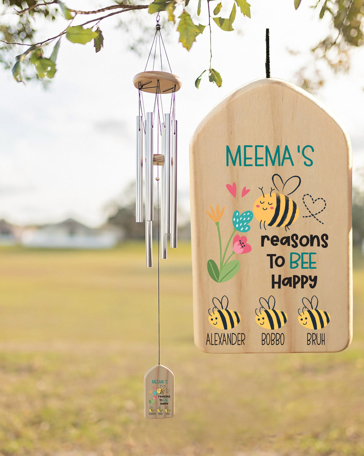 Gift for Meema, Personalized Wind Chimes, Meema Gift, Mothers Day, Mother's Day Gift, Personalized Gift, Grandparent's Day Gift