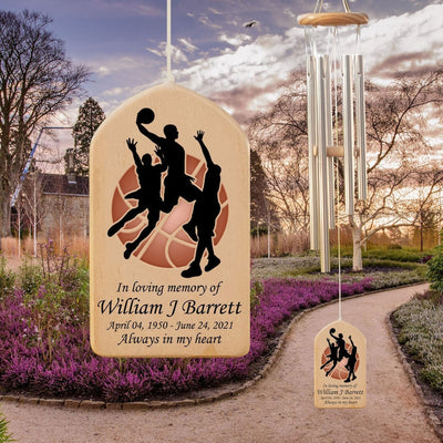 Basketball Player Team Member Memorial Personalized Wind Chime, Loss of Basketball Player, Loss Of Son Dad Sympathy Gift, Bereavement Gift