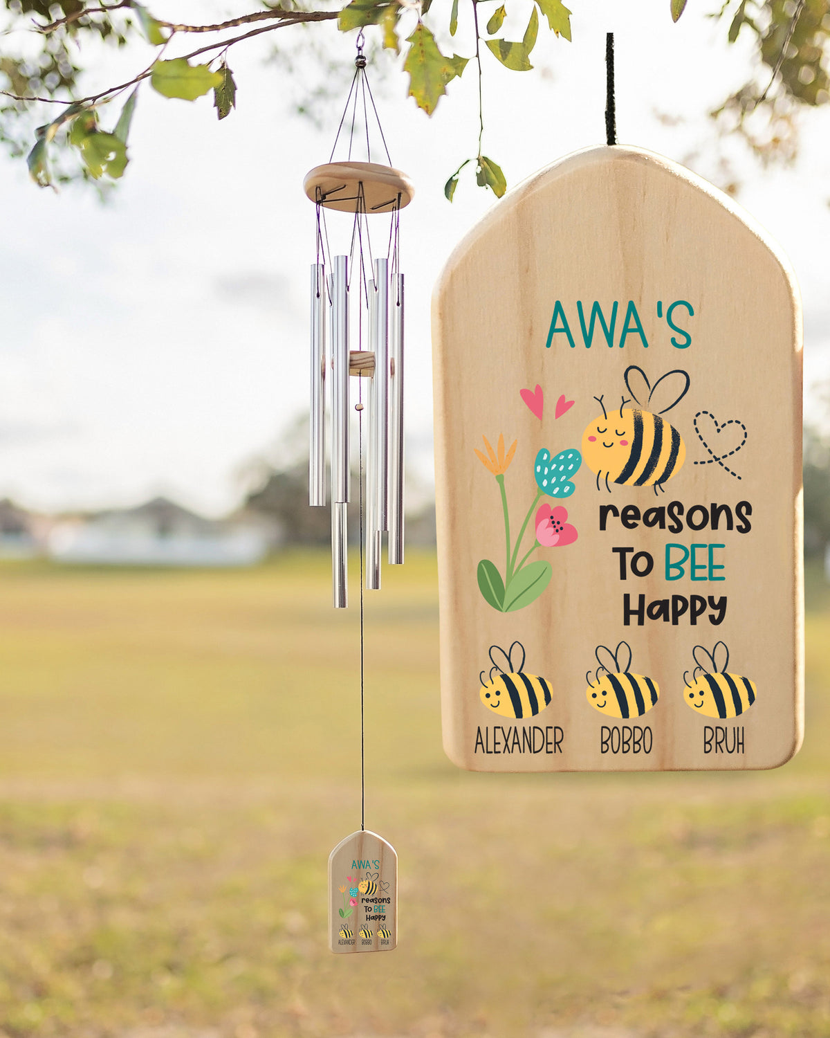 Gift for Awa, Personalized Wind Chimes, Awa Gift, Mothers Day, Mother's Day Gift, Personalized Gift, Grandparent's Day Gift