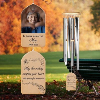 Custom Memorial Wind Chime, In Loving Memory Custom Photo Gift, Sympathy Gift, Bereavement Sympathy Loss of Mother Father, Remembrance Gift