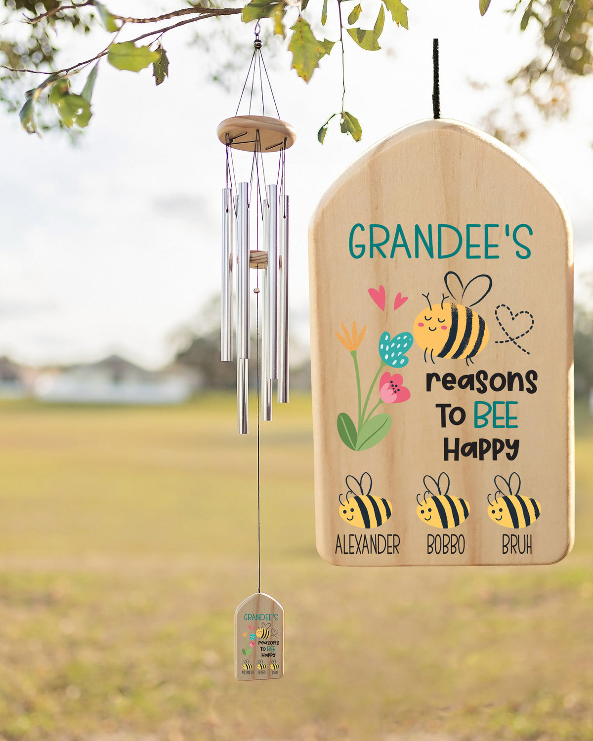 Gift for Grandee, Personalized Wind Chimes, Grandee Gift, Mothers Day, Mother's Day Gift, Personalized Gift, Grandparent's Day Gift