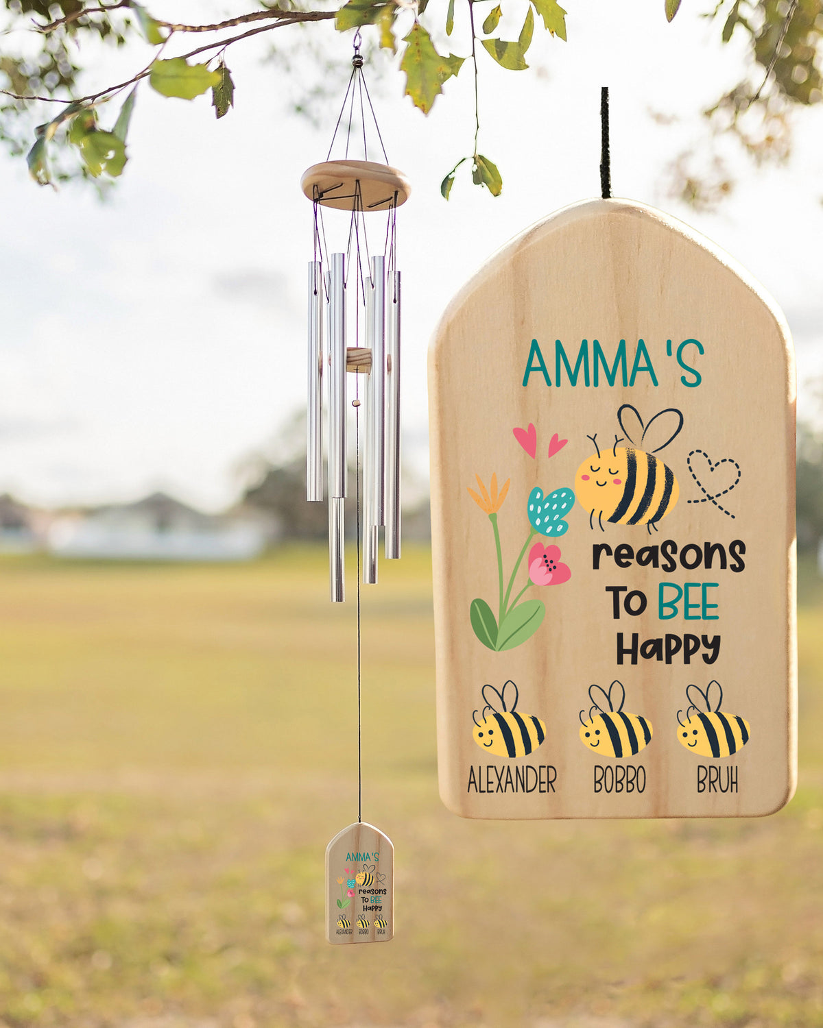 Gift for Amma, Personalized Wind Chimes, Amma Gift, Mothers Day, Mother's Day Gift, Personalized Gift, Grandparent's Day Gift