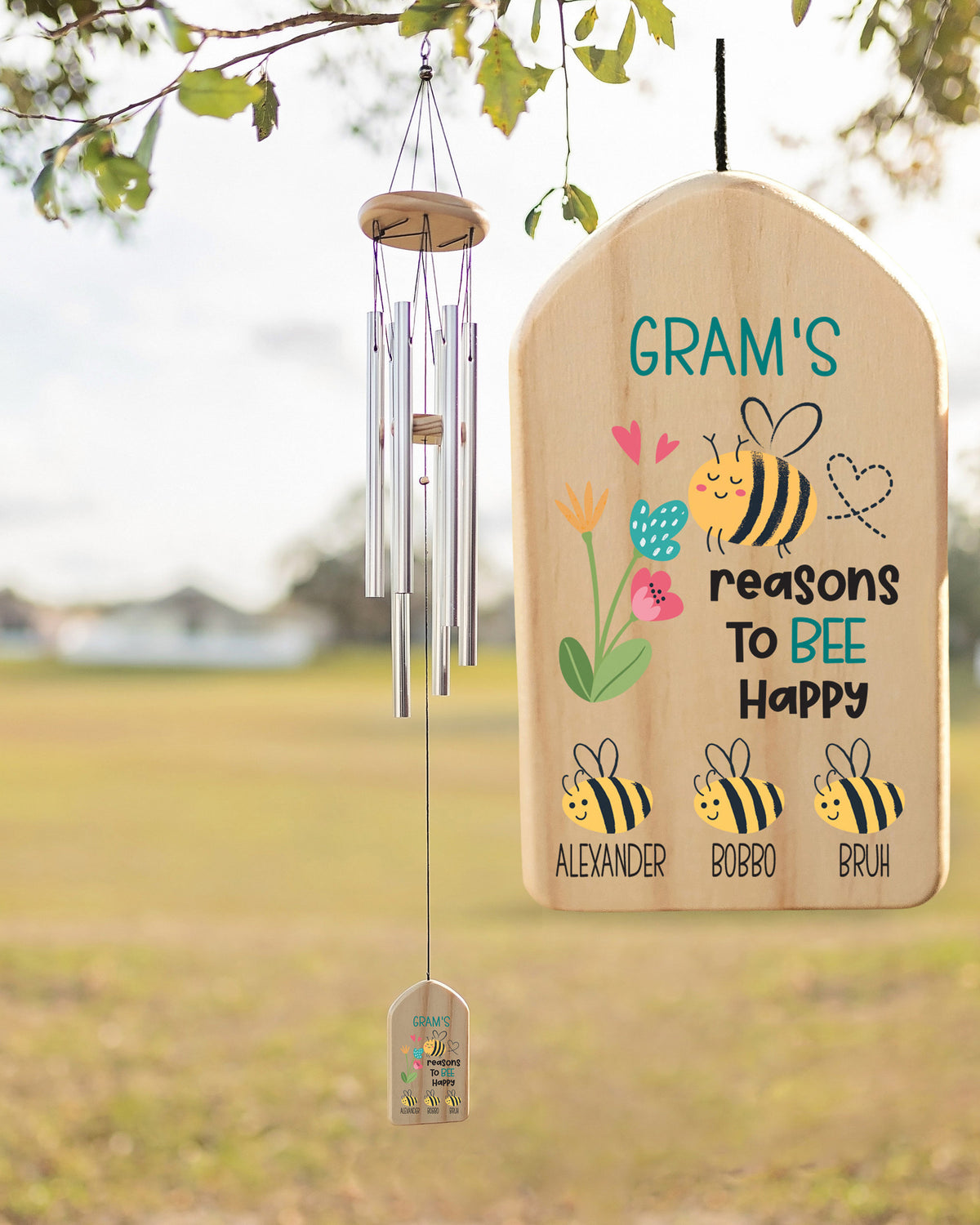 Personalized Wind Chimes Gift, Gram Gift Memorial WindChime, Mother's Day Gift, Personalized Gift, Grandparent's Day Gift, Gift for Gram