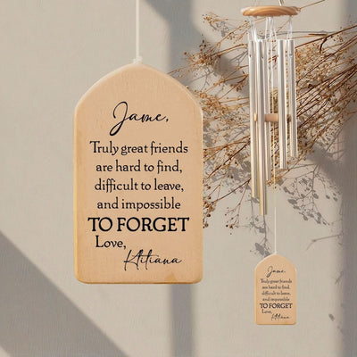 Custom Friendship Wind Chime, Truly Great Friends, Bestie Gift, Old Friend Gift, Thinking of You, BFF Birthday Gift, Outdoor Decoration