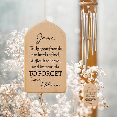 Custom Friendship Wind Chime, Truly Great Friends, Bestie Gift, Old Friend Gift, Thinking of You, BFF Birthday Gift, Outdoor Decoration