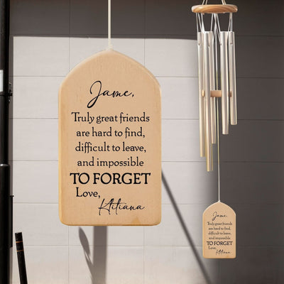 Custom Friendship Wind Chime, Truly Great Friends, Bestie Gift, Old Friend Gift, Thinking of You, BFF Birthday Gift, Outdoor Decoration