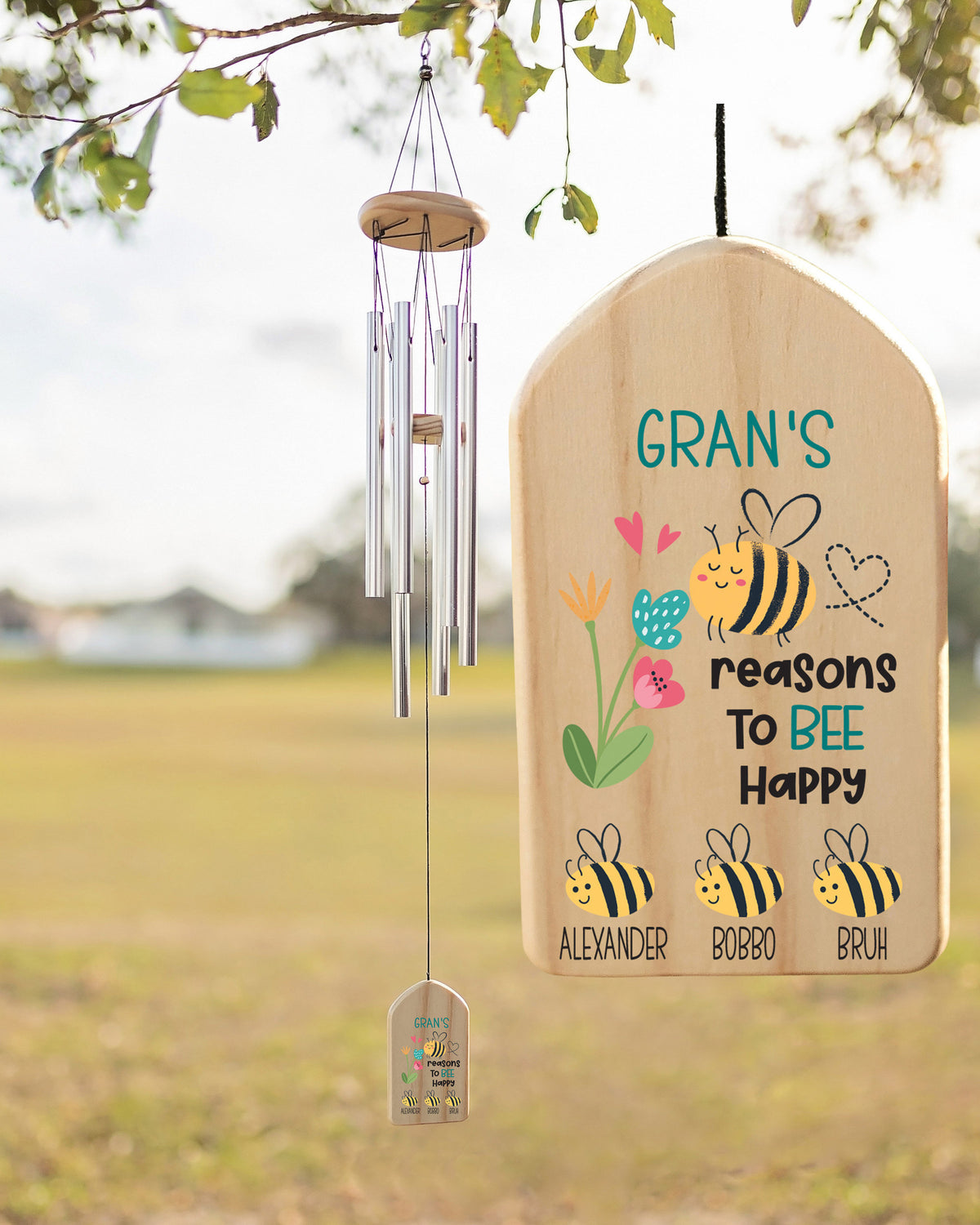 Gift for Gran, Personalized Wind Chimes, Gran Gift, Mothers Day, Mother's Day Gift, Personalized Gift, Grandparent's Day Gift