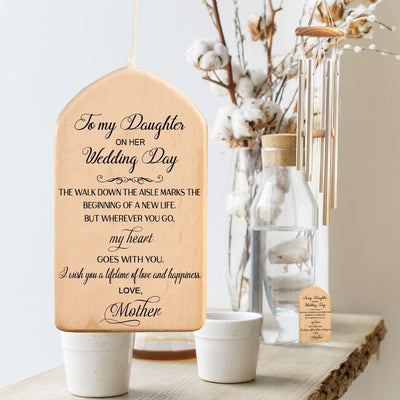 Wedding Wind Chime Gift, Wedding Gift, To My Daughter On Her Wedding Day, Gift From Mom Or Grandmother, Gift For Bride, Wind Chime Gift