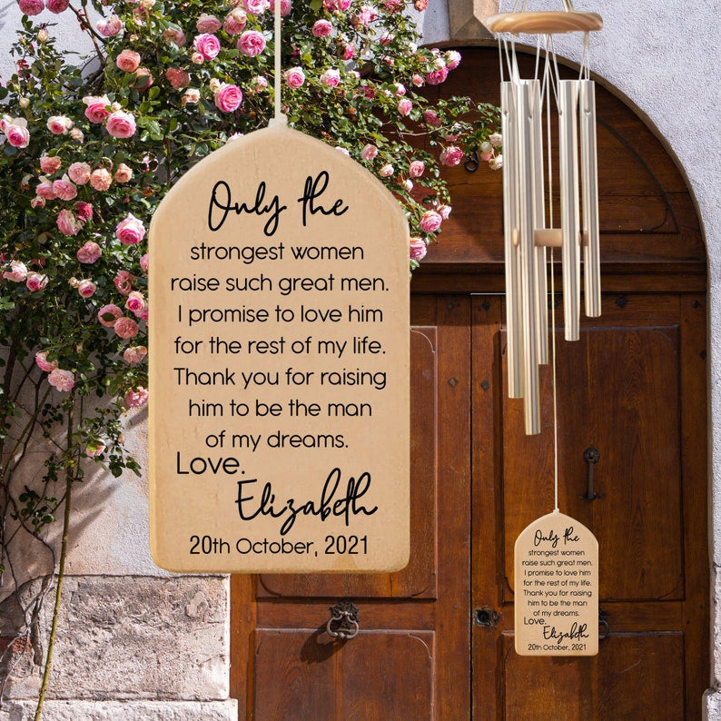 Custom Wind Chime for Mother of the Groom from Daughter in Law, Mother in Law Gift, Wedding Gift for Mom of Groom from Bride, Thank You Gift