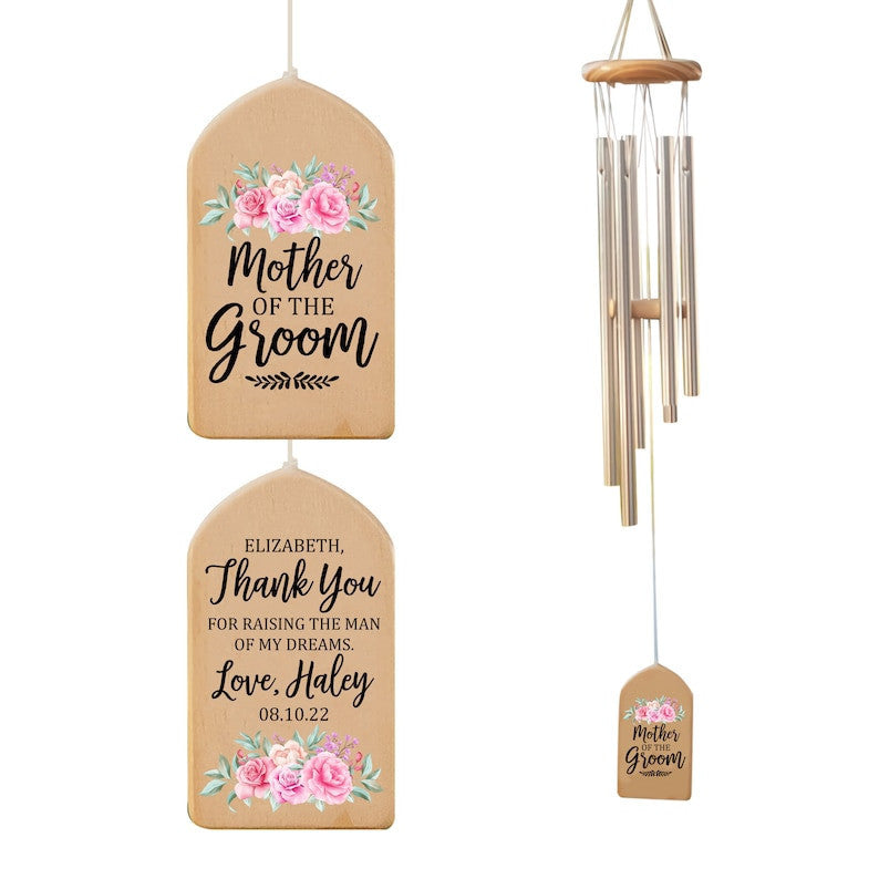 Personalized Mother of Groom Wind Chime Wedding Gift, Mother of the Groom Gift from Bride, Thank you Future Mother in law, Gift for Mom