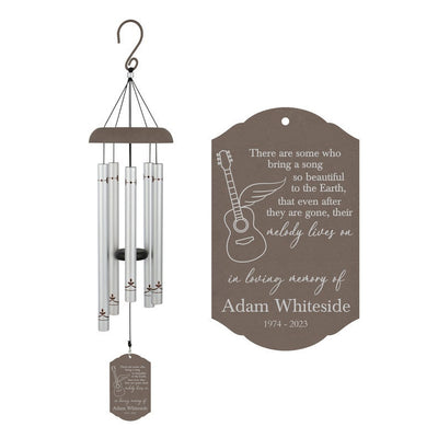 Memorial Guitar Wind Chime | Musician Memorial Gift | Guitar Wind Chime | Rock N Roll Remembrance Gift | Sympathy Gifts for Musical Person