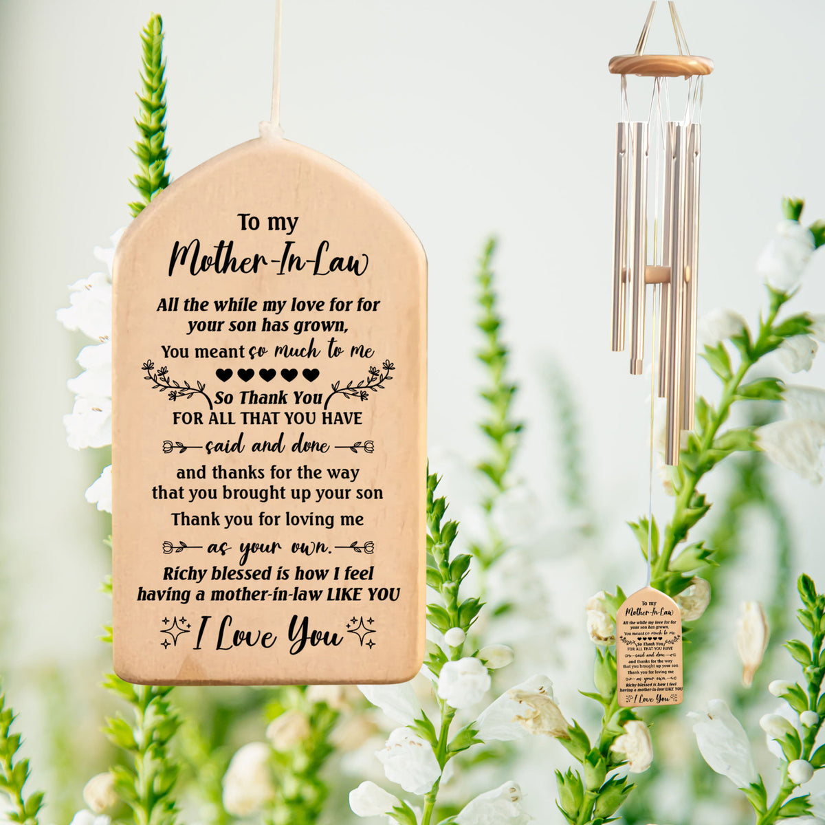 Gift For Mother In Law Wind Chime, Mother'ss Day Wind Chime, Wedding Gift, Mother'ss Day Gift for Mom, Personalized Gifts For Mom, Home Decor