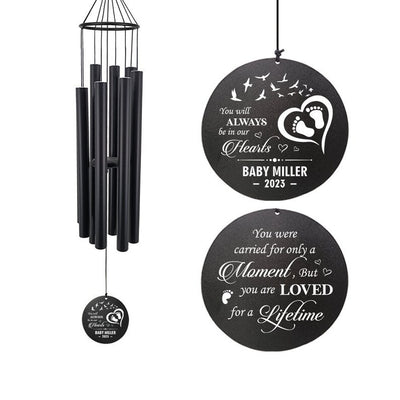 Personalized Memorial Wind Chimes Outdoor Big Deep Sound, Custom Engraved Wind Chimes in Memory of Loved Ones,Custom Memorial Gifts