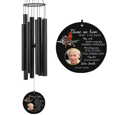 Personalized Memorial Wind Chimes for Loss of a Loved One,Customized Sympathy Wind Chimes With Photo,Memorial Gifts,in Memory of Mom Dad