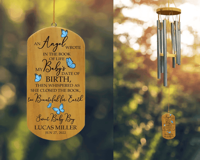 Memorial Wind Chimes, Miscarriage Memorial Gift, Baby Angel Chimes, Baby Loss Sympathy Gift, Pregnancy Loss Wind Chime, Infant Loss