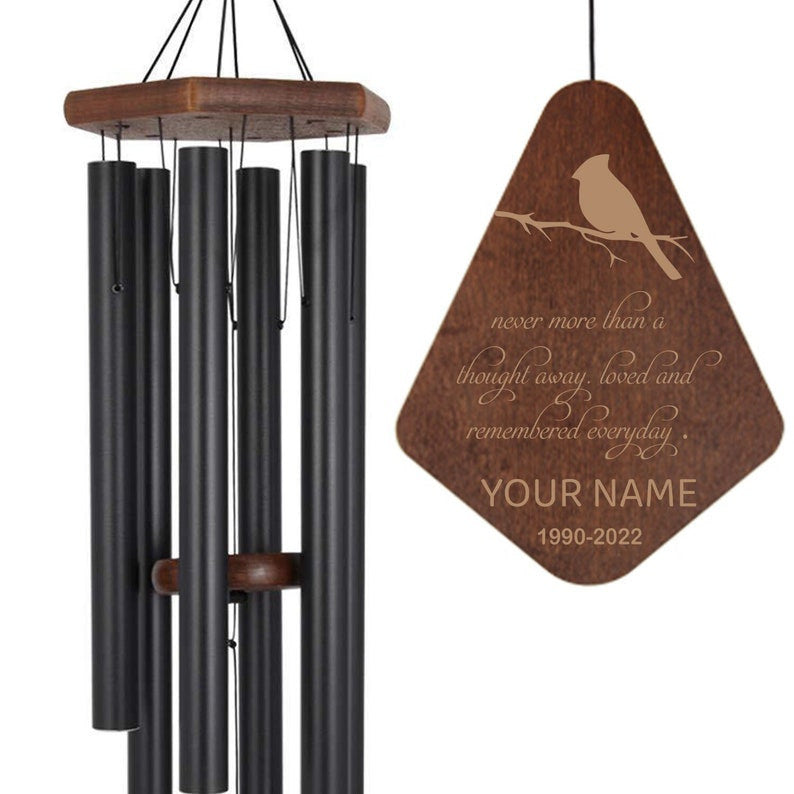 Personalized Memorial Wind Chimes,Custom Memorial Wind Chimes,Sympathy Gift , In Memory Wind Chimes for Outdoors
